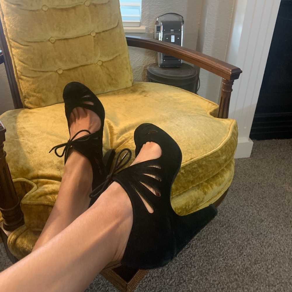 Seychelles Suede Heel with Cutouts